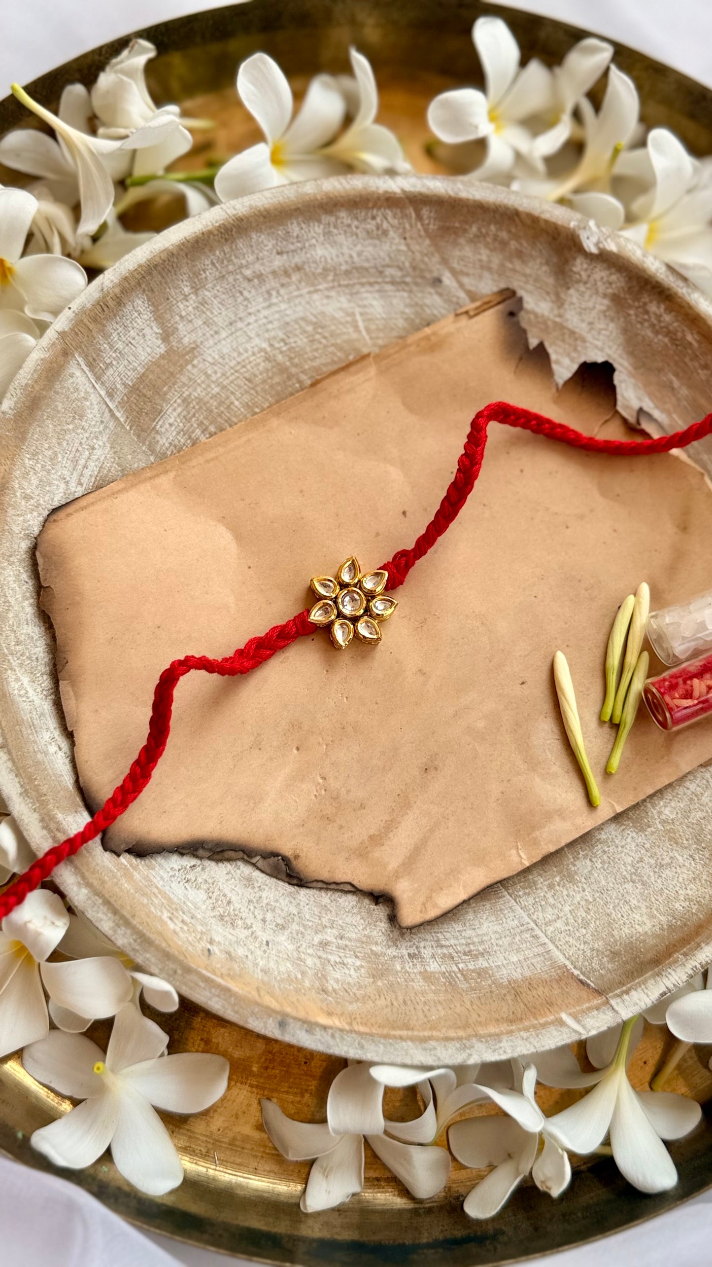 Suveer Kundan Braided Rakhi