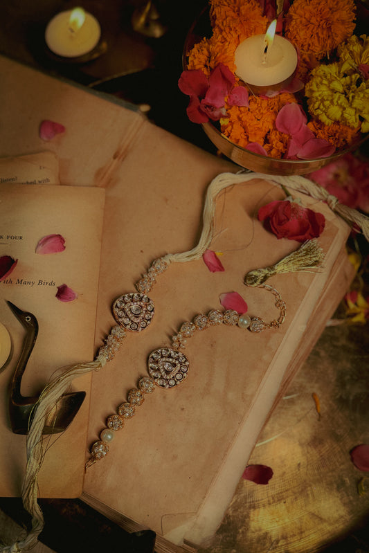 Surya Polki Rakhi and Lumba Set
