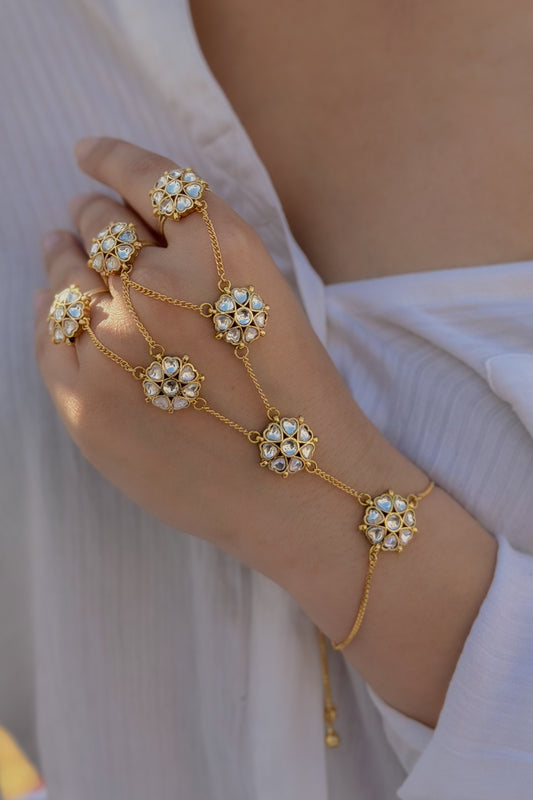 Gaurika Floral Kundan Hathphool