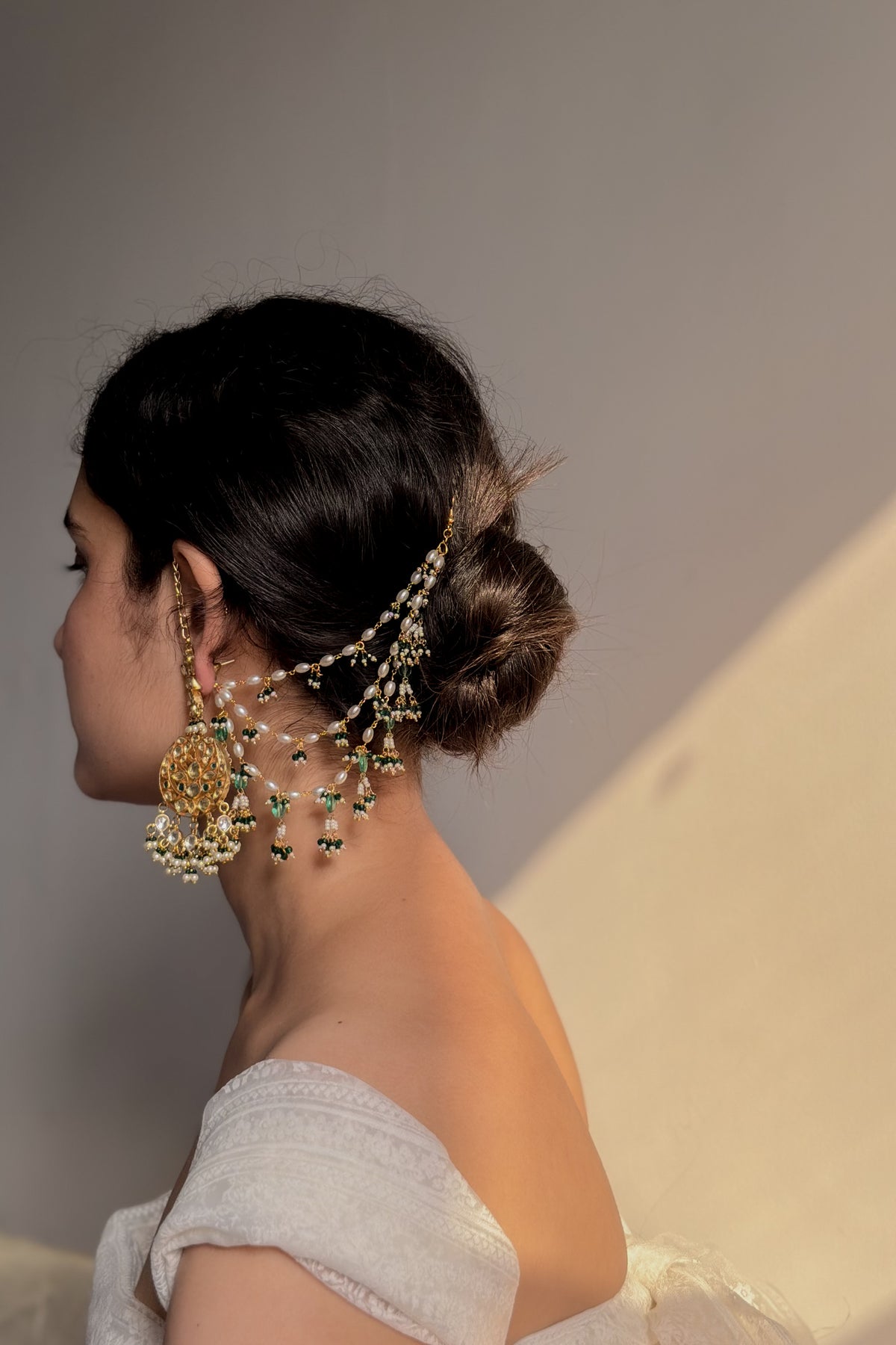 Rimsha Kundan Earring with Earchain