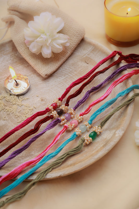 Shrin Kundan Rakhi Set of 6