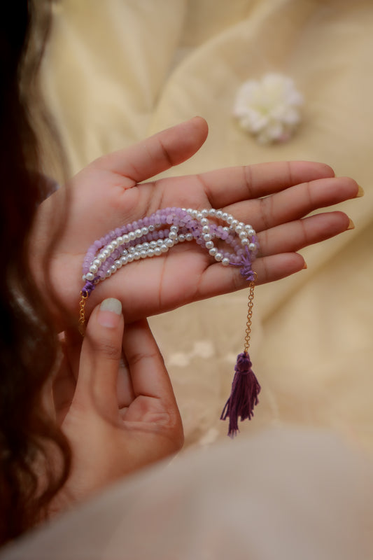 Saina Purple Beaded Rakhi