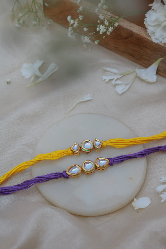 Samay Kundan Rakhi Set of 2