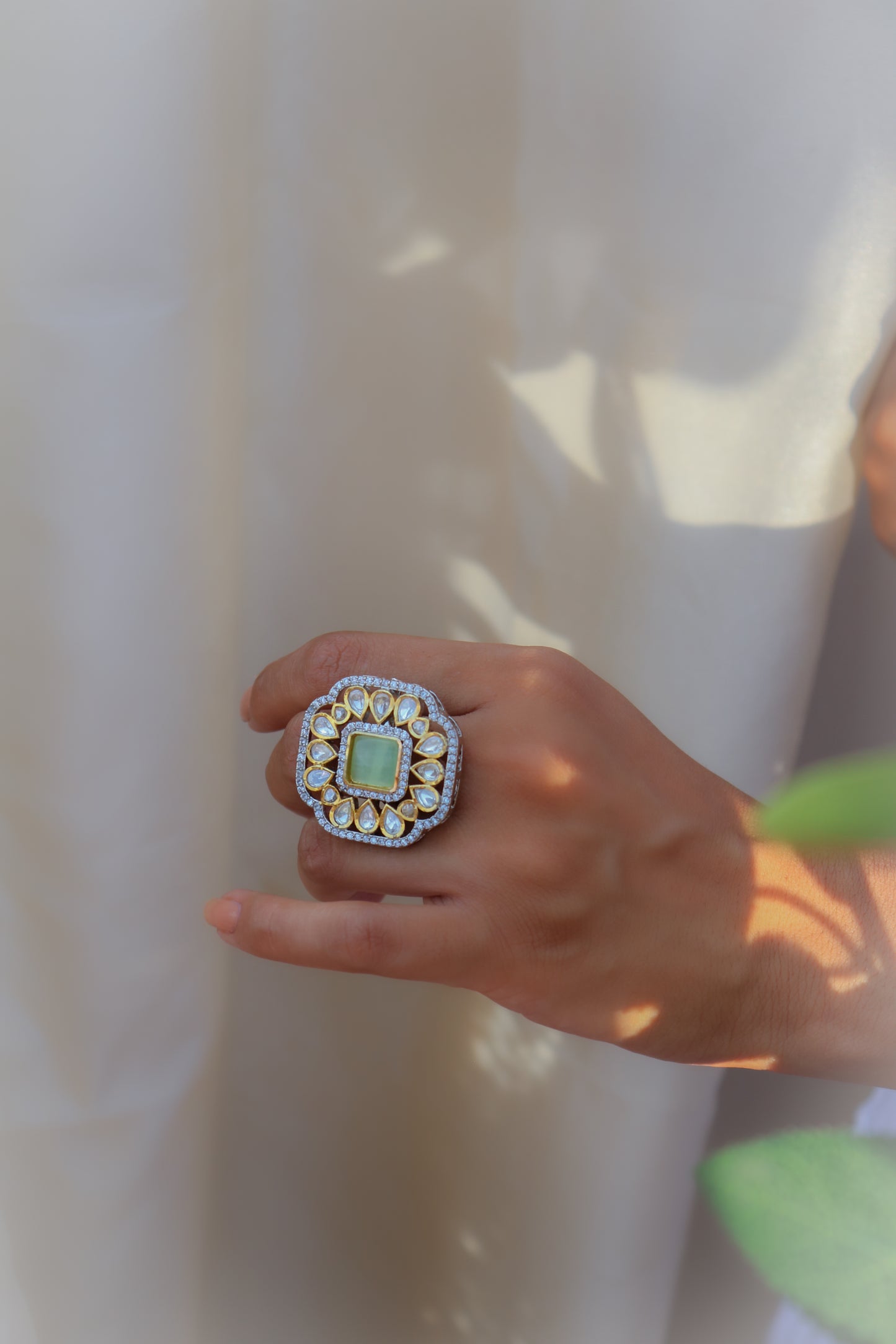 Bianca Mint Cocktail Ring