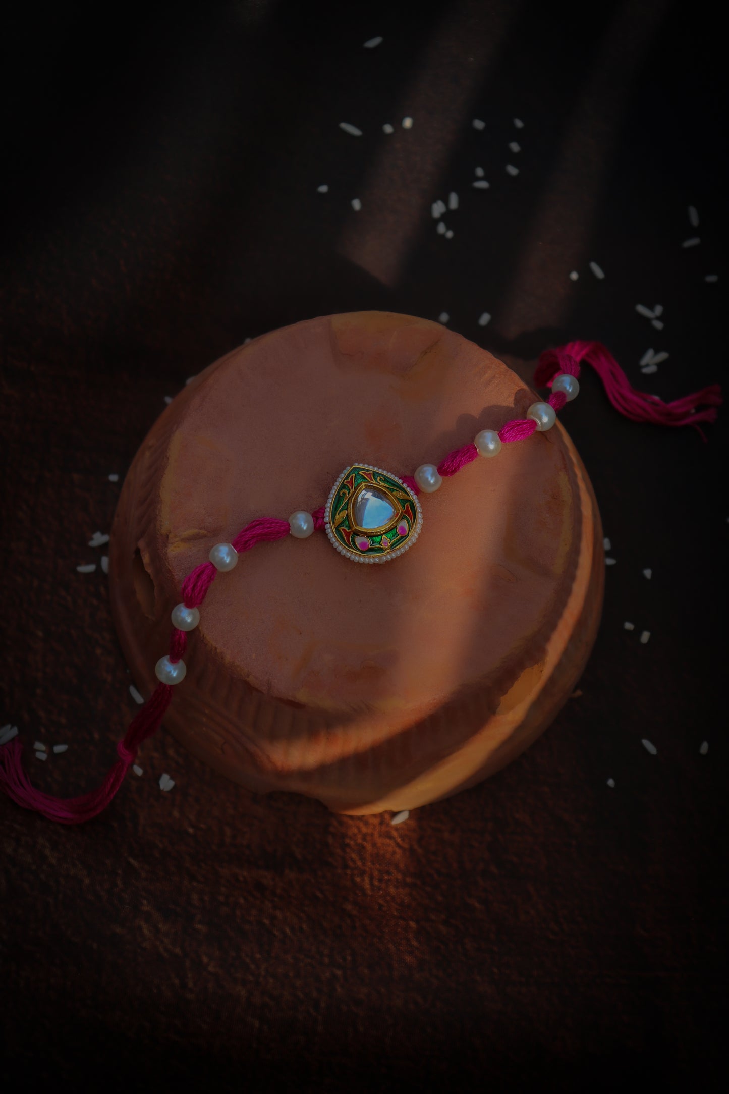 Harikant Pink Meenakari Rakhi
