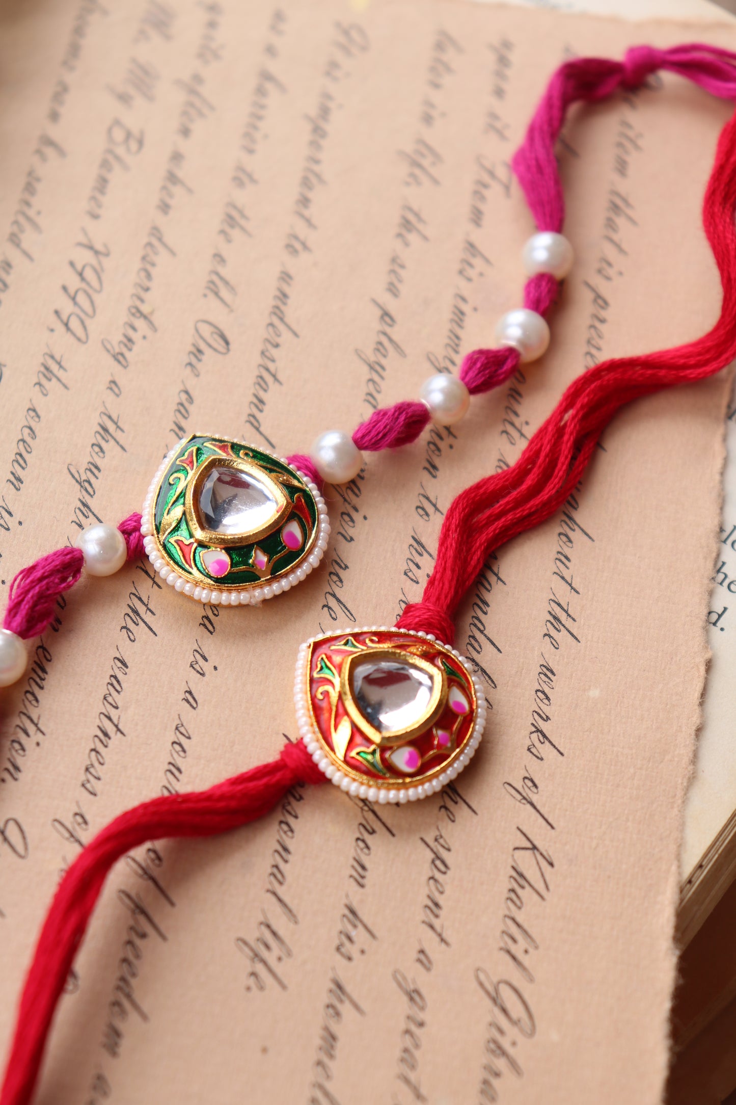 Adhyatm Kundan Rakhi- Set of 2
