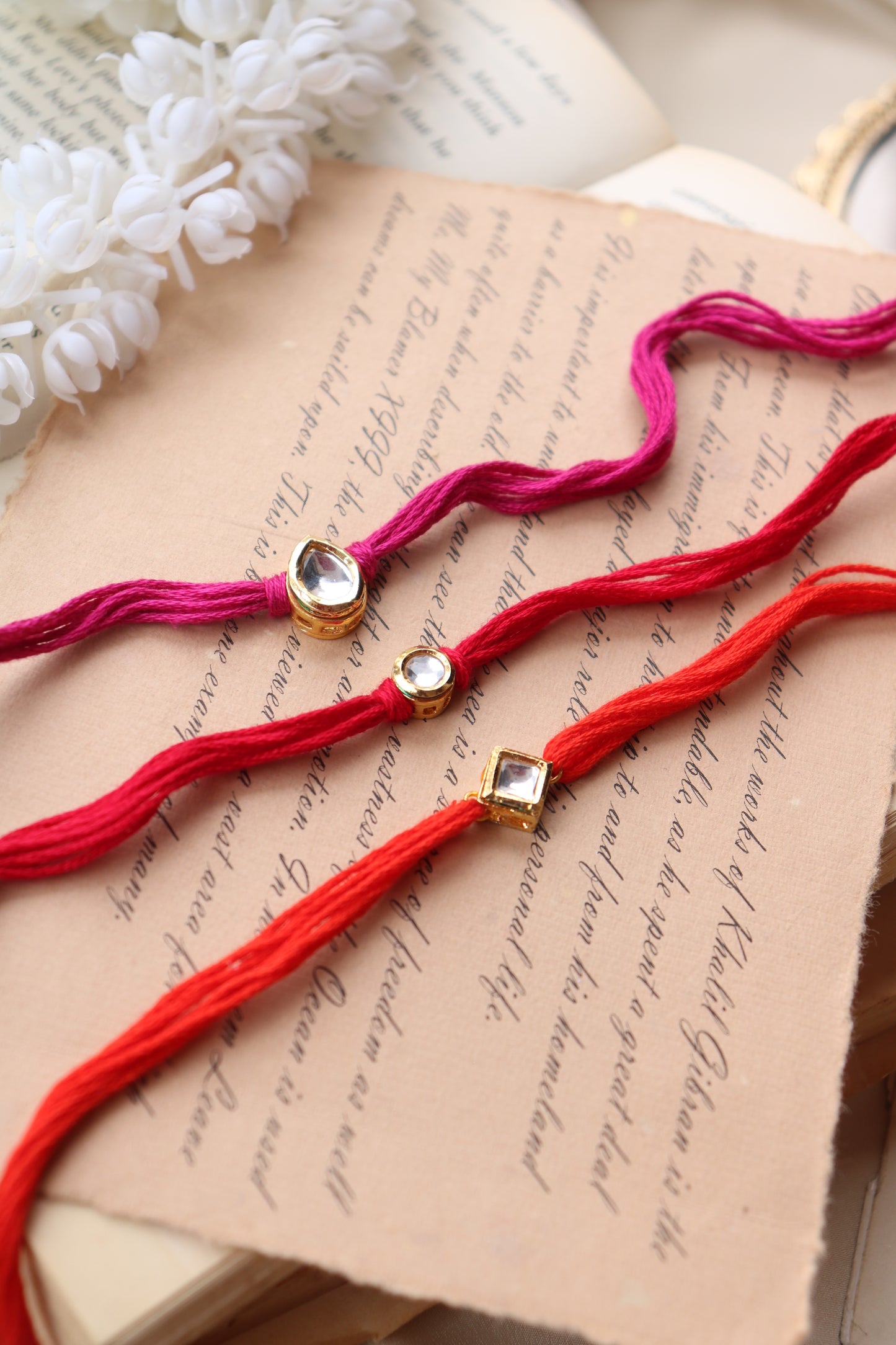 Banash Kundan Rakhi- Set of 3