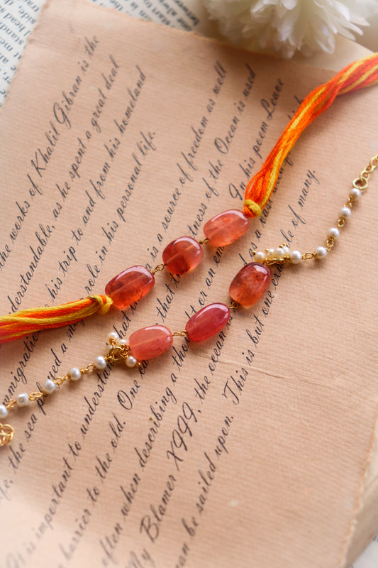 Ekajith Beaded Rakhi and Lumba Set