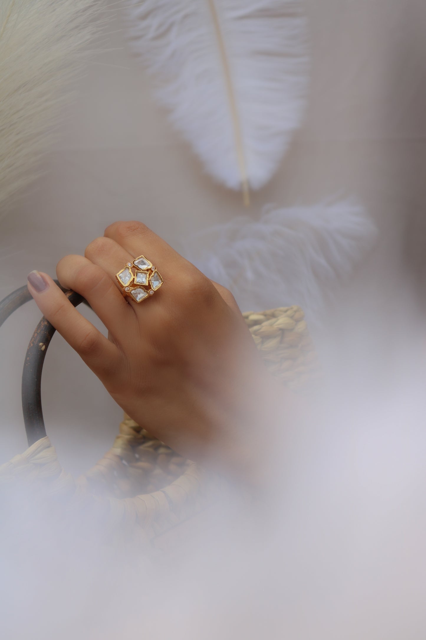 Maneer Polki Ring