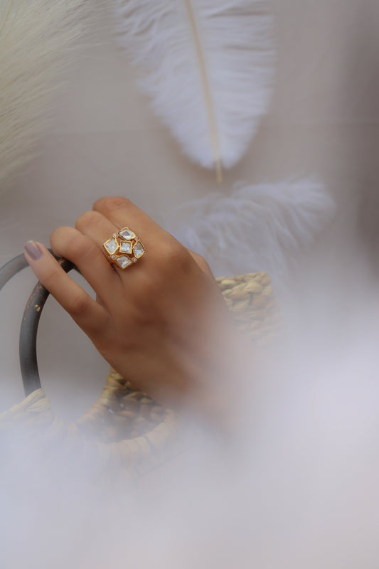 Maneer Polki Ring