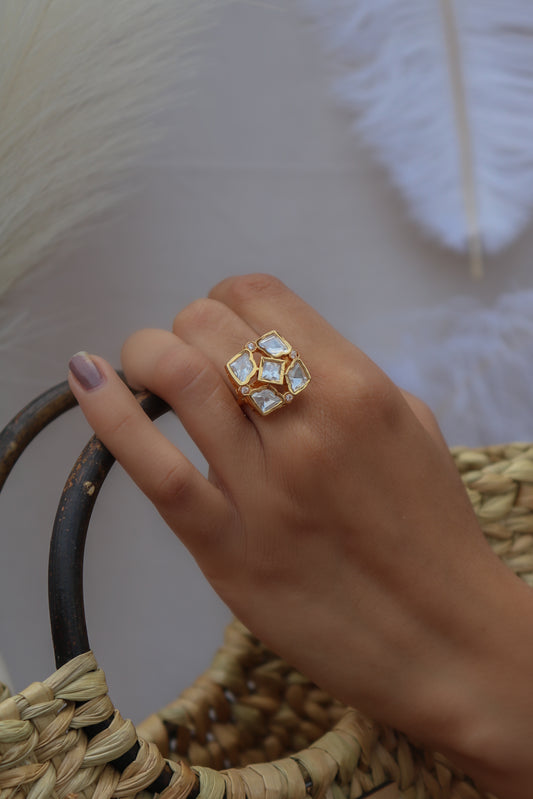 Maneer Polki Ring