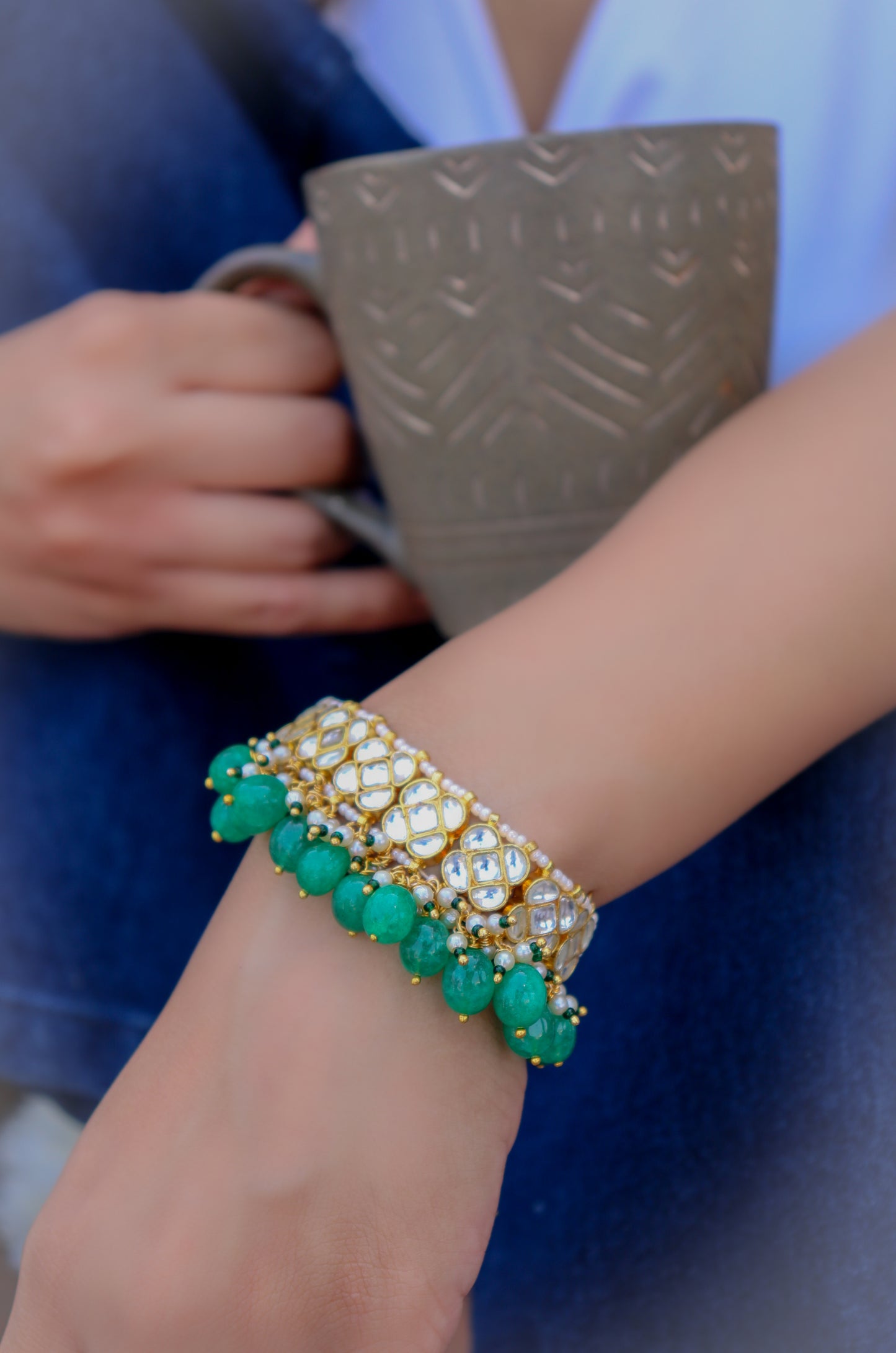 Ralphn Kundan Bracelet