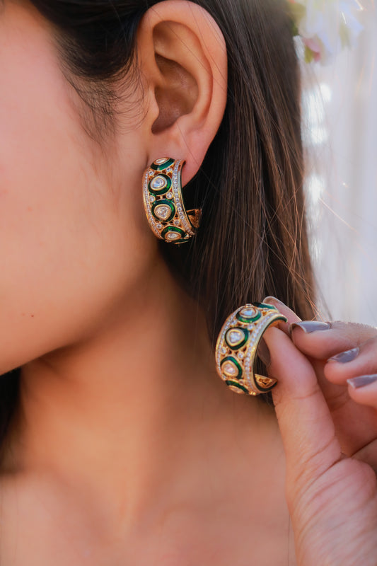 Alaya Polki Hoops