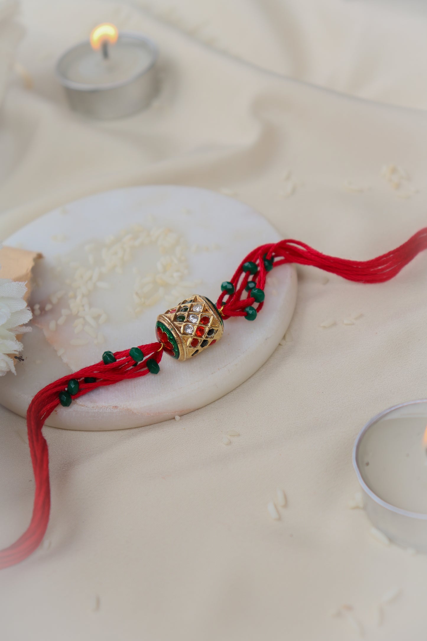 Minnie Multicolored Beaded Rakhi