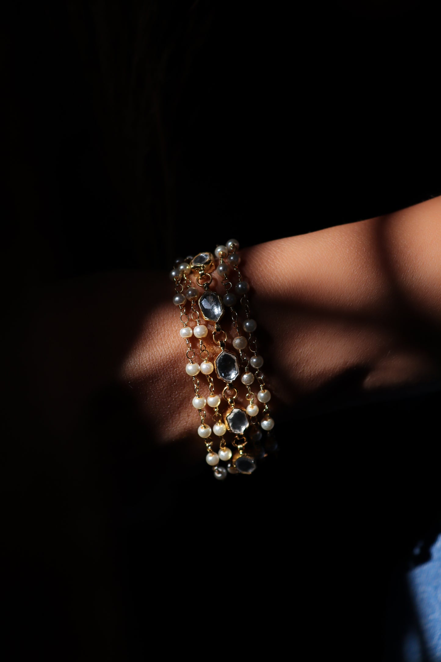 Shamam Kundan Bracelet