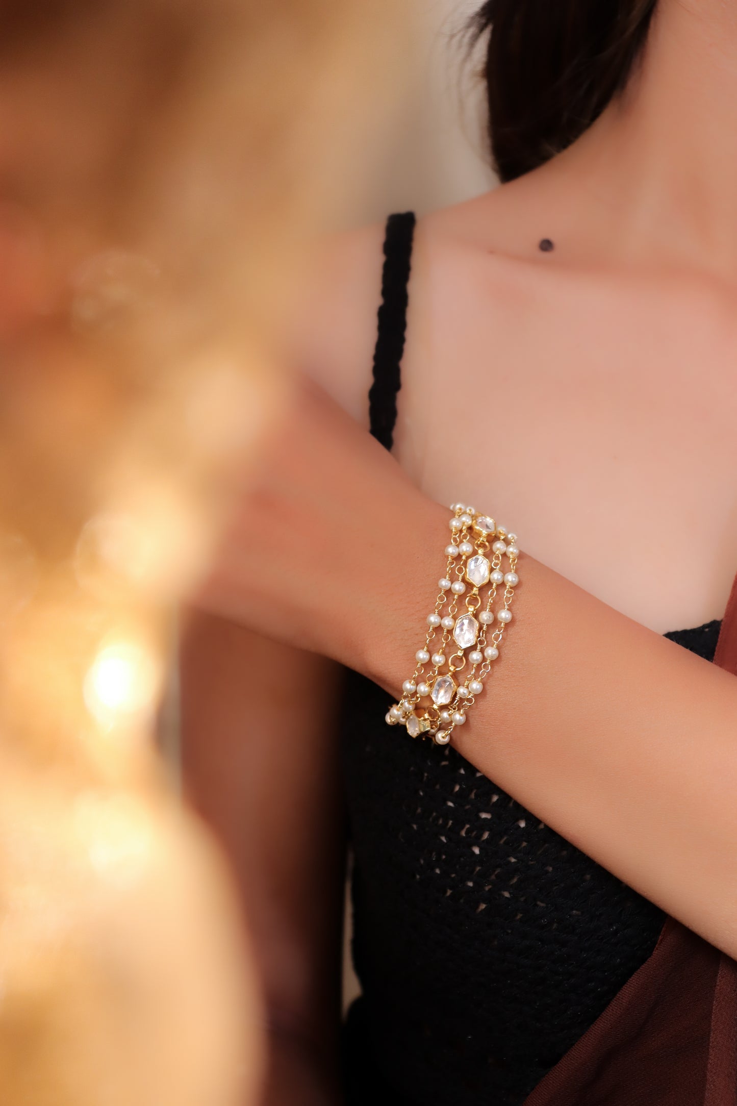 Shamam Kundan Bracelet
