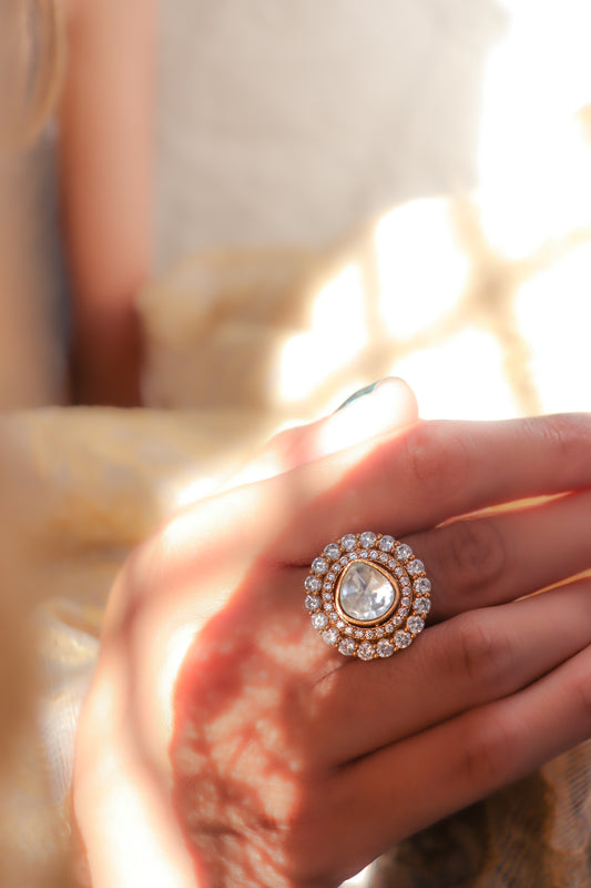 Mehar Polki Ring