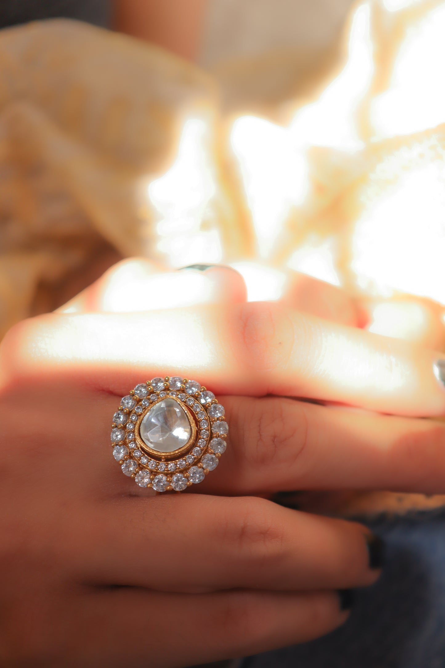 Mehar Polki Ring