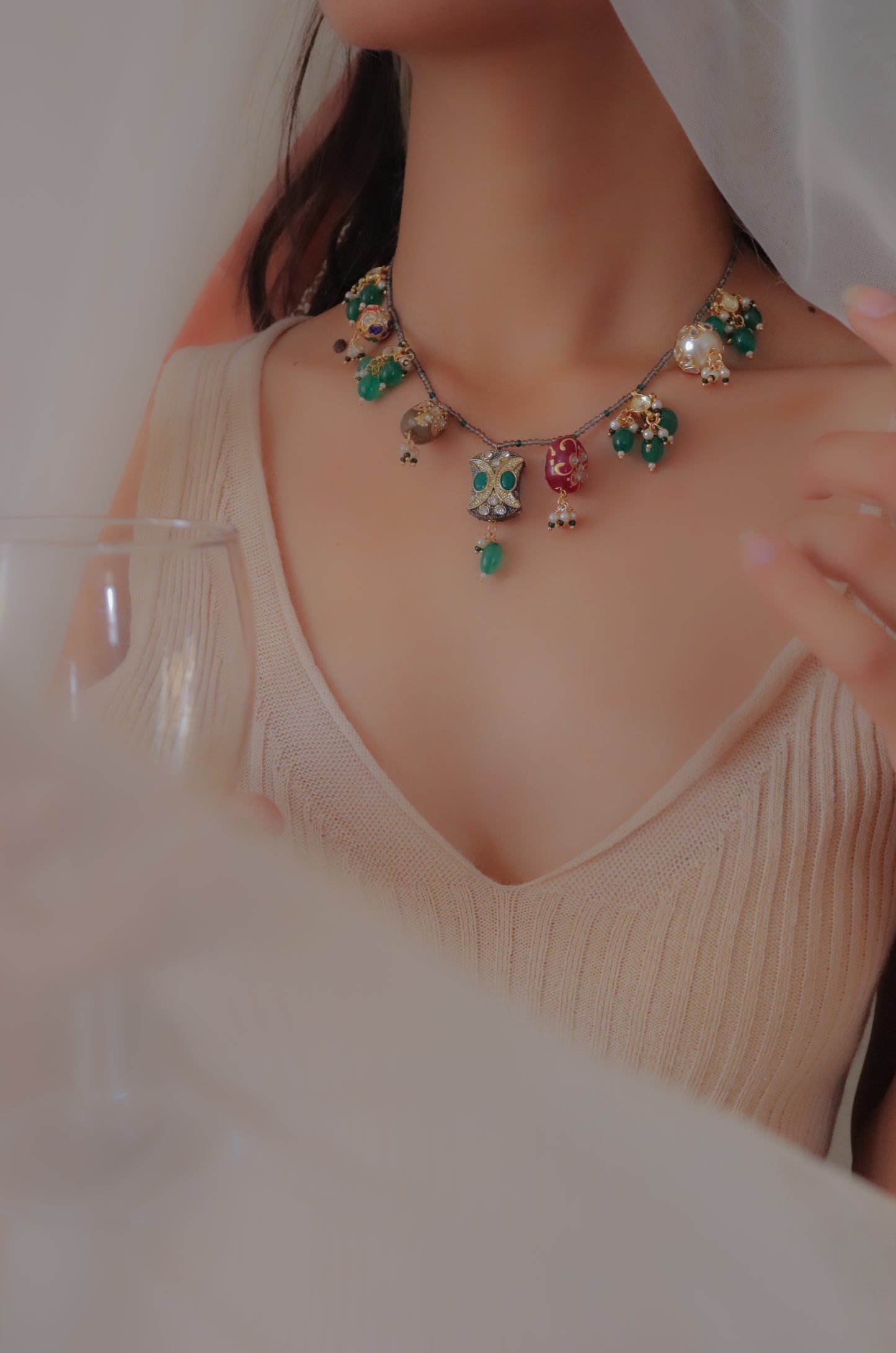 Color Pomp Necklace