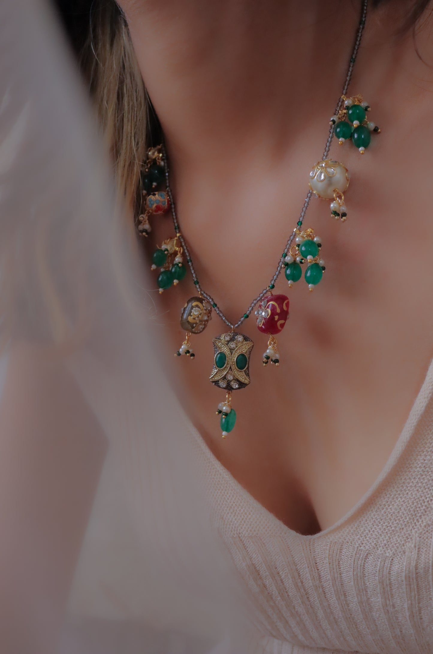 Color Pomp Necklace