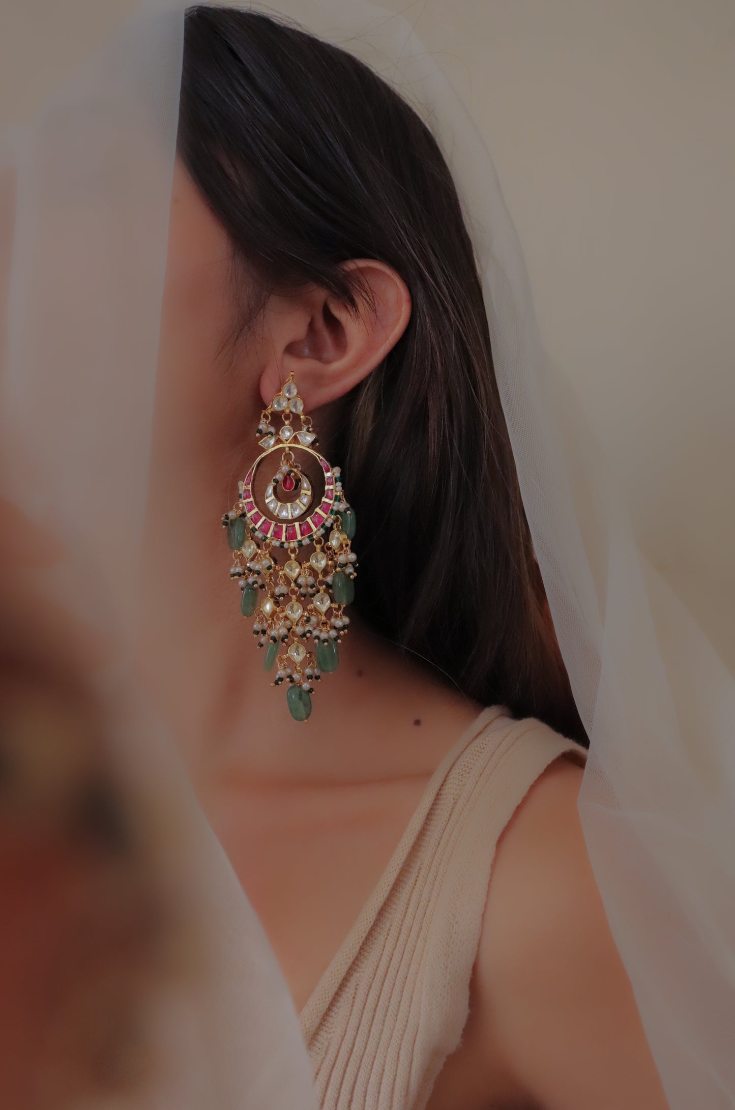 Gulmohar Chandbali Earrings