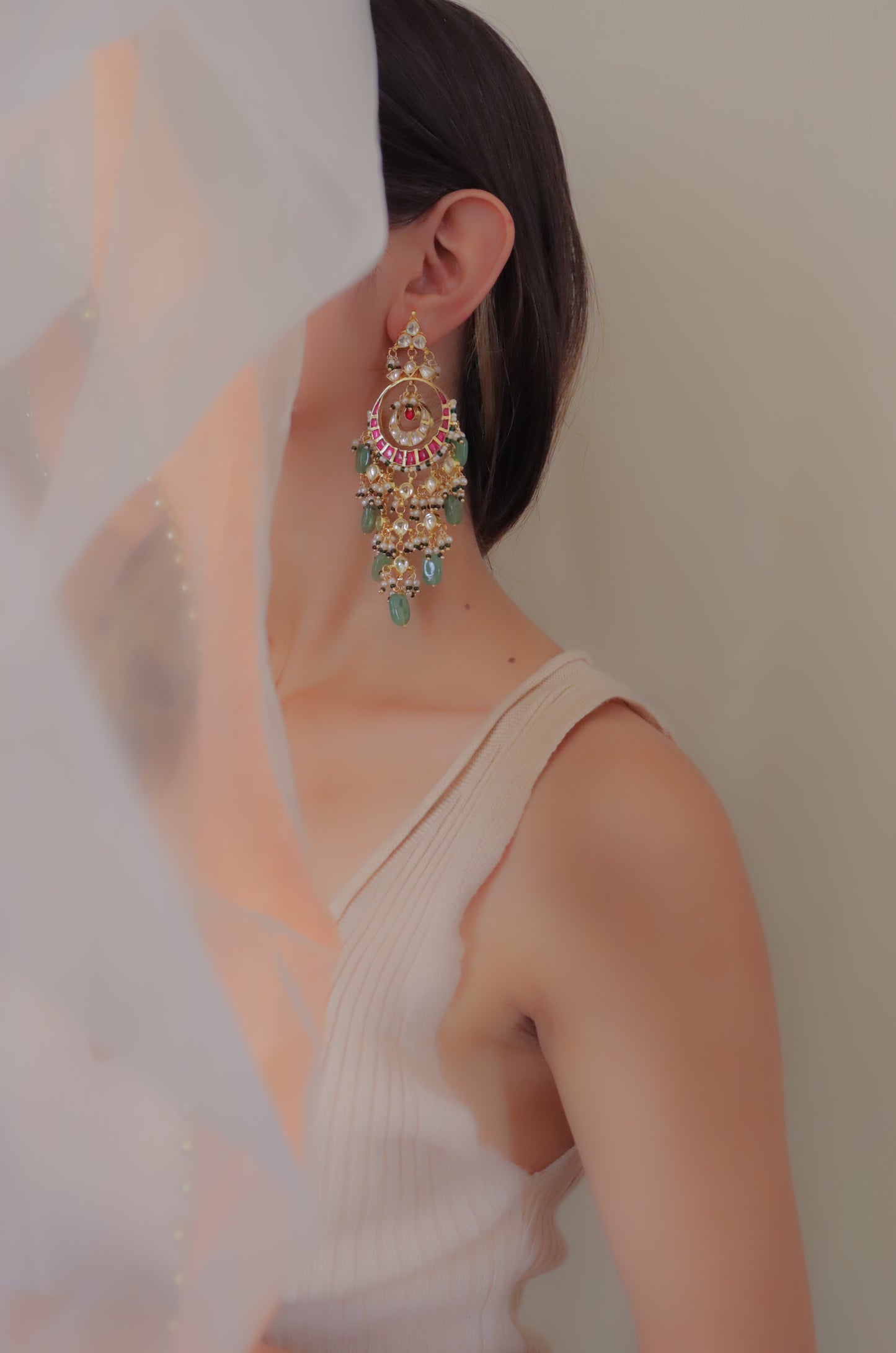 Gulmohar Chandbali Earrings