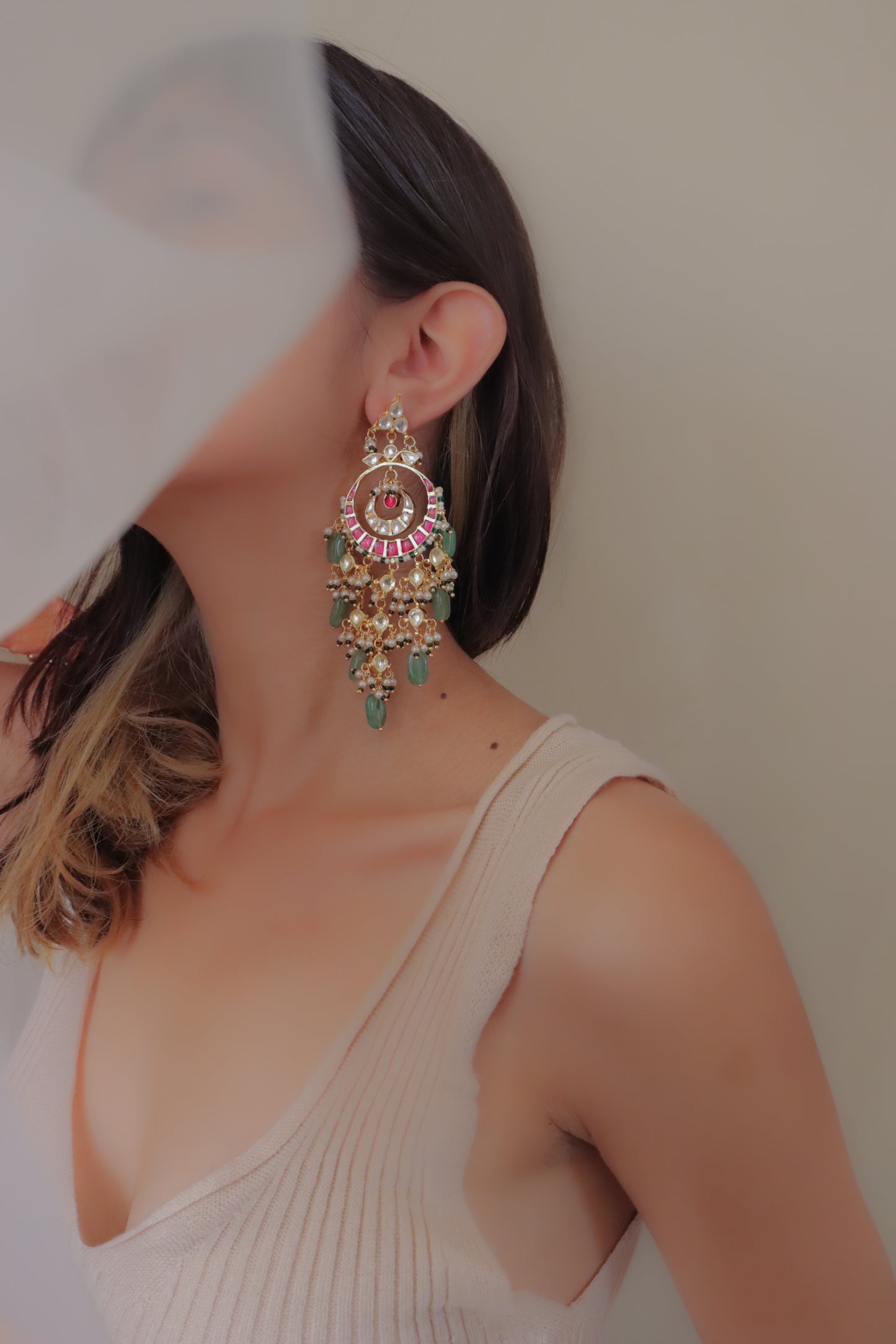 Gulmohar Chandbali Earrings