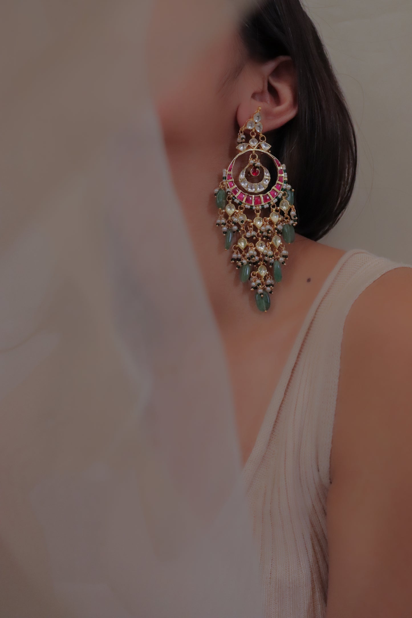 Gulmohar Chandbali Earrings