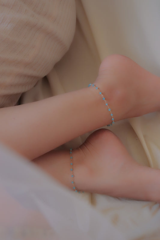 Swan Blue Anklets