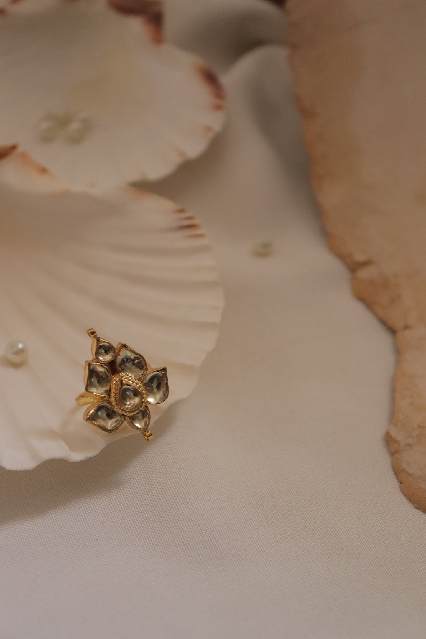 Kundan Leaf Ring