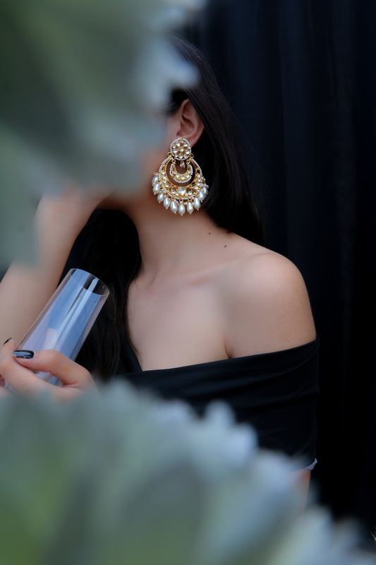 Walia Kundan Chandbali Earrings