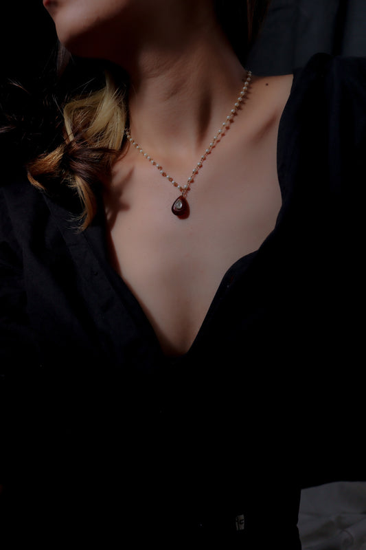 Amber Pendant Necklace